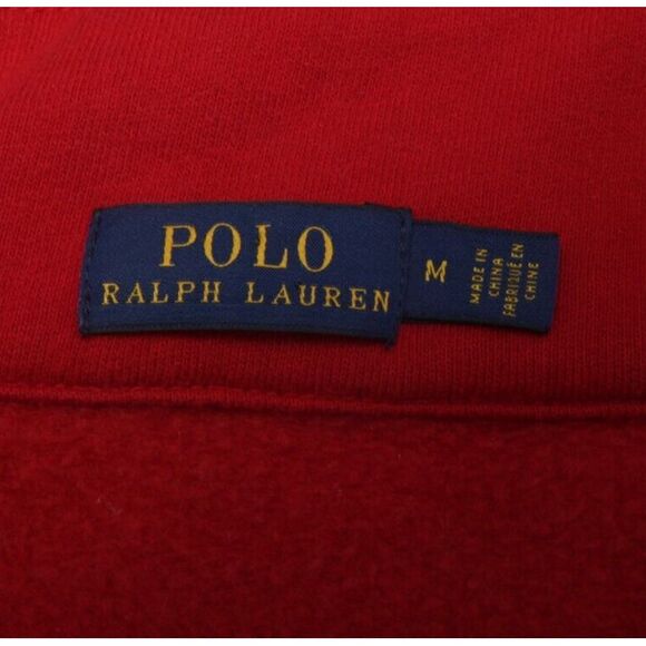 Polo Ralph Lauren Sweater Womens Medium Red White Blue 1/4 Zip Colorblock - Picture 5 of 9